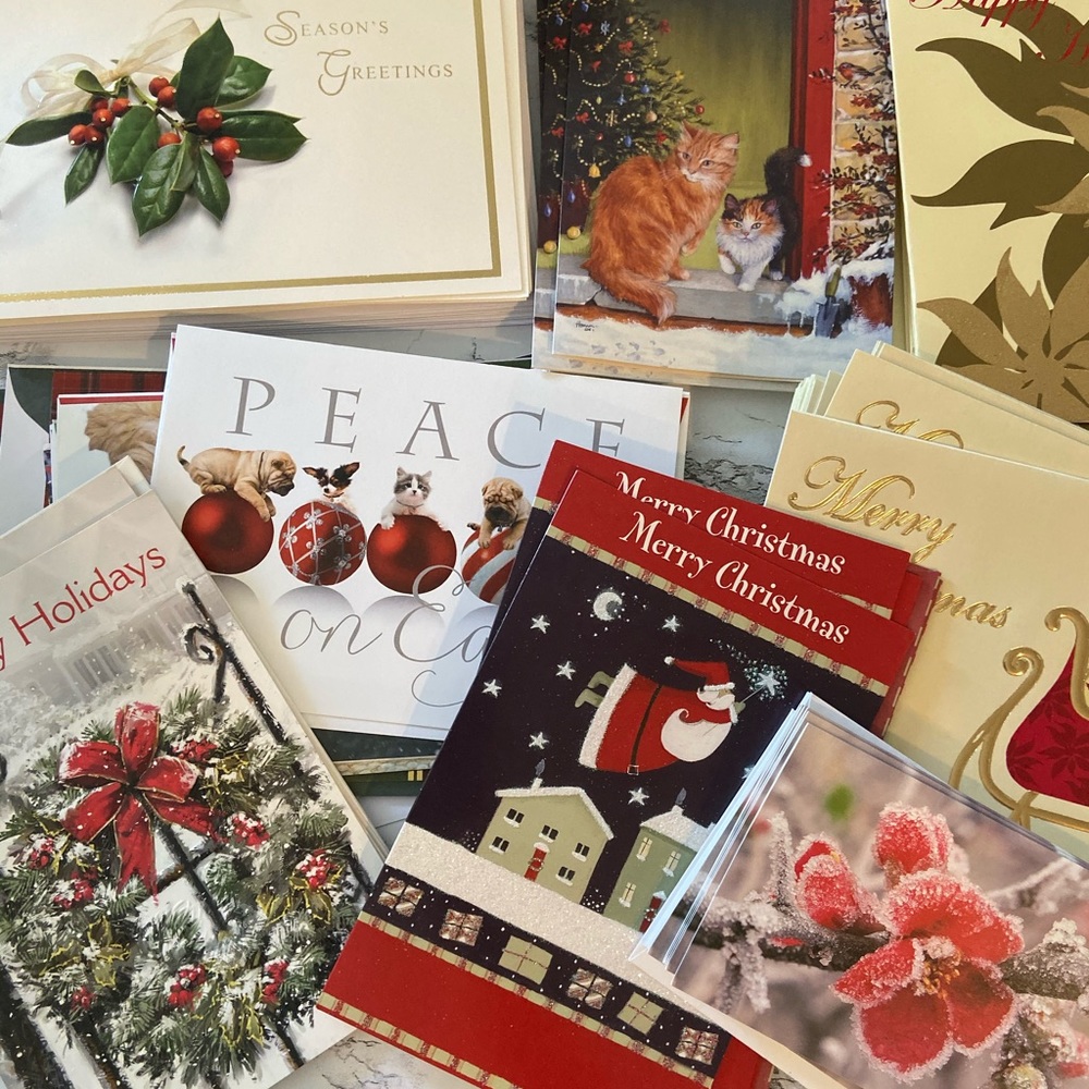 Christmas, Seasons Greeting & Holiday cards. Total of 60 cards